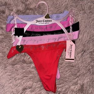 5-pack of Rhinestone Juicy Couture Thongs